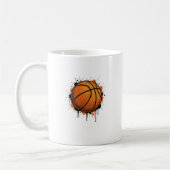 Modern Sketch Basketball Illustration Mug (Gauche)