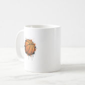 Modern Sketch Basketball Illustration Mug Koffiemok (Voorkant links)