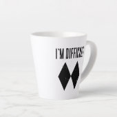 Modern Ski ik ben moeilijk Skiers Gag Latte Mok (Rechterhoek)