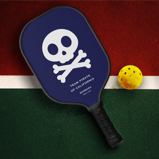 Modern Skull Botten Navy Blue Pickleball Team Pickleball Paddle
