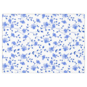 Modern Sky Blue Daisy Floral Tafelkleed (Voorkant (Horizontaal))