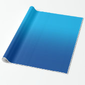 Modern Sky en Classic Deep Blue Ombre Cadeaupapier (Uitgerold)