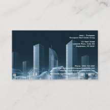 Modern Skyline Vastgoed Zakelijke Kaart 🏙️🏡