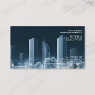 Modern Skyline Vastgoed Zakelijke Kaart 🏙️🏡 Visitekaartje