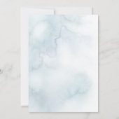 Modern Slate Blue Waterverf Splash Kaart (Achterkant)