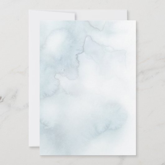 Modern Slate Blue Waterverf Splash Kaart (Achterkant)