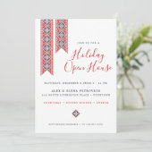 Modern Slavic Folk Art | Holiday Open House Kaart (Staand voorkant)