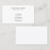 Modern Sleek Simple Design Template Monogram Visitekaartje (Voorkant / Achterkant)