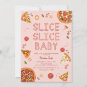 Modern Slice Baby Pizza Baby shower Kaart (Voorkant)