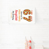 Modern Slice Slice Boy Six Seven Birthday Party Spandoek (Insitu)