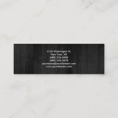 Modern Slim Monogram Trendy Floor Grey Plain Mini Visitekaartje (Achterkant)