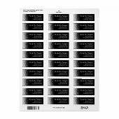 Modern Sliver Glitter en Black Etiket (Full Sheet)