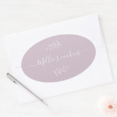 Modern Small Business Script naam Paarse label (Envelop)