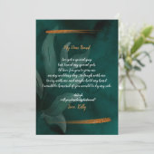 Modern smaragdgroen en verlof zal mijn bruidsmeisj kaart (Staand voorkant)