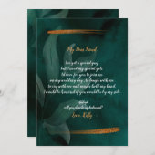 Modern smaragdgroen en verlof zal mijn bruidsmeisj kaart (Voorkant / Achterkant)