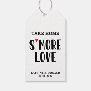 Modern S'more Love Wedding Gift Labels Cadeaulabel