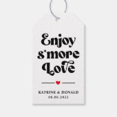 Modern S'more Love Wedding Gift Labels Cadeaulabel (Voorkant)