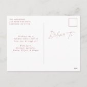 Modern Snapshot Dusty Roos Merry and Bright Photo Feestdagenkaart (Achterkant)