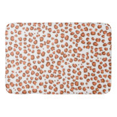 Modern Sneeuwleopard Animal Print Pattern Red Badmat (Voorkant)