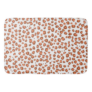 Modern Sneeuwleopard Animal Print Pattern Red Badmat