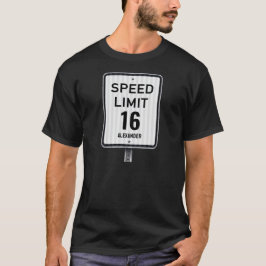 Modern Snelheidsbord voor 16e Verjaardag T-shirt