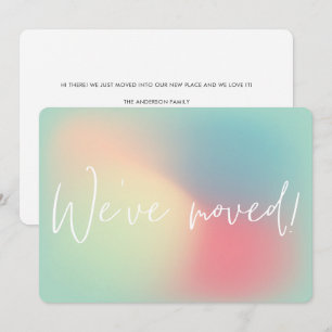 Modern Snoep Pastel Gradient Ombre Nieuw Huis Verh Aankondiging