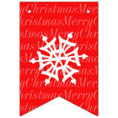 Modern snow Merry Christmas Vlaggetjes (Eerste vlag)