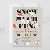 Modern Snow veel plezier Polar Beer Verjaardagsfee Kaart (Voorkant)