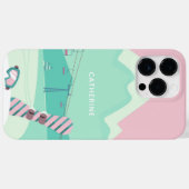 Modern Snowboard Winter Ski Slopes Personalized Case-Mate iPhone Case (Achterkant (horizontaal))