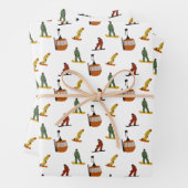 Modern snowboarden inpakpapier vel (In situ)