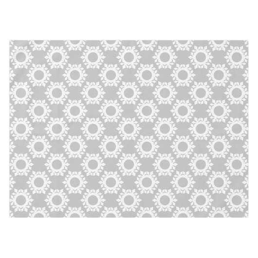 Modern Snowflake Grey Kerstfeestdag Tablecloth Tafelkleed (Voorkant (Horizontaal))