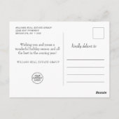 Modern Snowflake kerst Corporate Greeting Briefkaart (Achterkant)