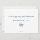 Modern Snowflake kerst Corporate Greeting Feestdagenkaart (Achterkant)