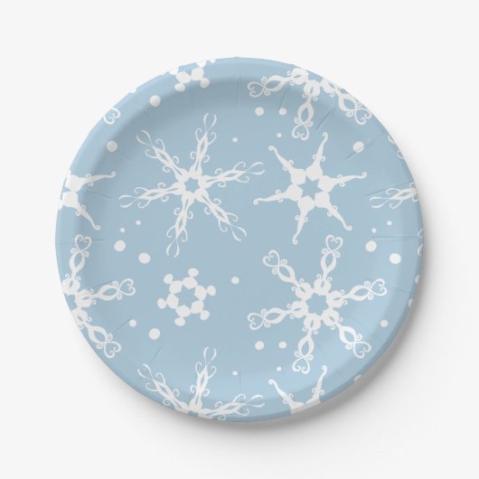 Modern Snowflake Winter Holiday Paper Bord (Voorkant)