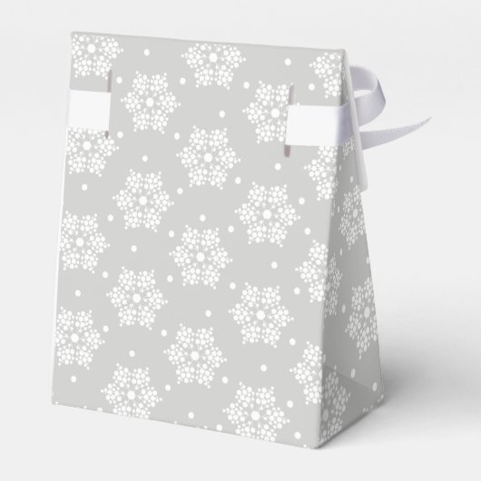 Modern Snowflakes Favor Box Bedankdoosjes (Achterkant)