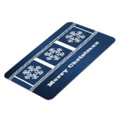 Modern Snowflakes Premium Magnet, Blue Magneet (Linkerzijde)