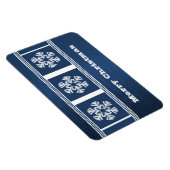 Modern Snowflakes Premium Magnet, Blue Magneet (Rechterzijde)