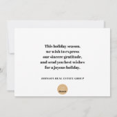 Modern Snowflakes | Vakantiegroet Feestdagenkaart (Achterkant)