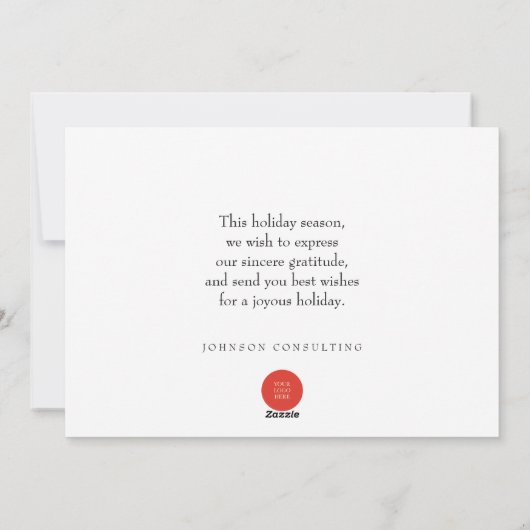 Modern Snowflakes | Vakantiegroet Feestdagenkaart (Achterkant)