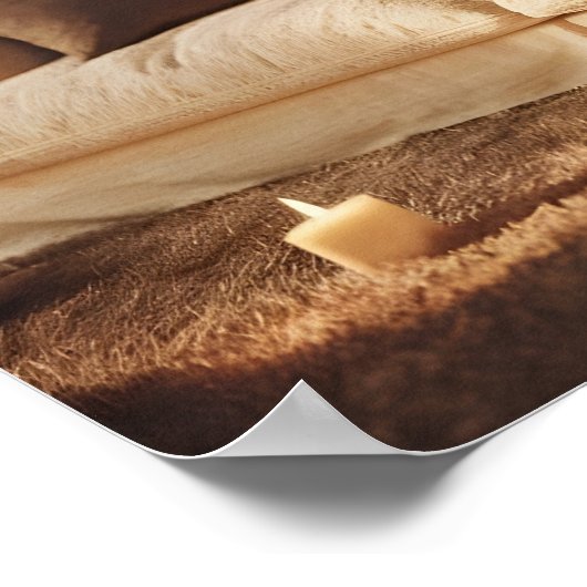 Modern Sofa Interieur: Creëer een serene en vredig Poster (Hoek)