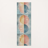 Modern Soft Beach Kleuren Abstract Monogram Yogamat (Voorkant)