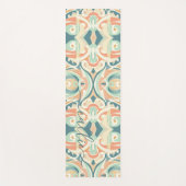 Modern Soft Beach Kleuren Abstract Mozaïek Monogra Yogamat (Voorkant)