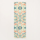 Modern Soft Beach Kleuren Abstract Mozaïek Monogra Yogamat (Achterkant)