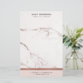 MODERN SOFT BLUSH PINK ROSE GOLD MARBLE TEXTURE BRIEFPAPIER (Staand voorkant)