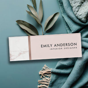 MODERN SOFT BLUSH PINK ROSE GOLD MARBLE TEXTURE NAAMBADGE