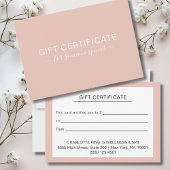 Modern Soft Blush Zakelijk Cadeaubon