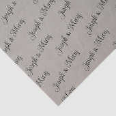 Modern Soft Greige & Elegant Black Script Wedding Tissuepapier (Detail)