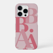 Modern Soft Pink initial minimal contemporary iPhone Hoesje (Achterkant)