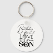 Modern Son , grandson Birthday Typography Photo Sleutelhanger (Achterkant)