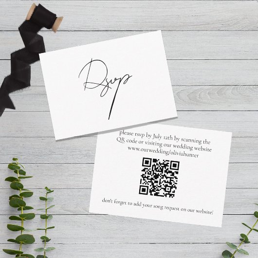 Modern Song Request QR Code RSVP Informatiekaartje